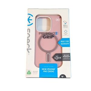 Y5N Speck Presidio2 Grip MagSafe W/ClickLock Case iPhone 16 Pro - Wednesday Pink